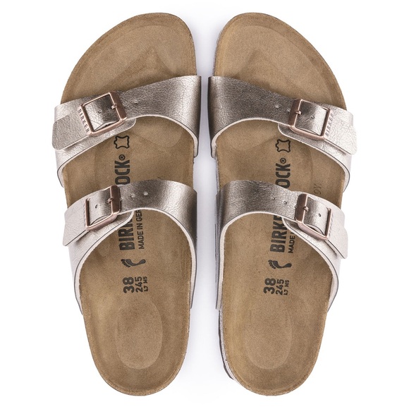 NWT Birkenstock Sydney Birko-Flor 2-Strap Sandals in Graceful Taupe - Picture 2 of 15